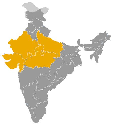 Inde • |0800/1300| • dynastie Paramara: carte